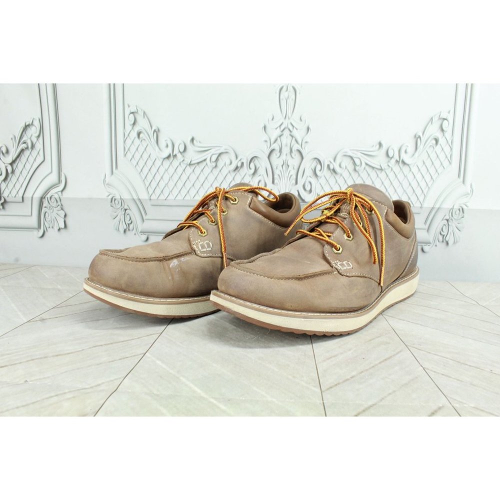 LL Bean Stonington Moc-Toe Brown Leather Water Resistant Work Shoes 10.5 M - Picture 2 of 9